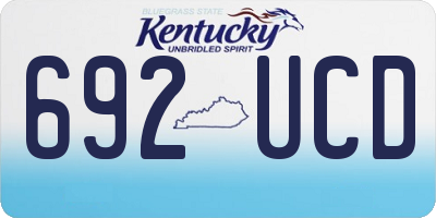 KY license plate 692UCD