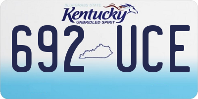 KY license plate 692UCE