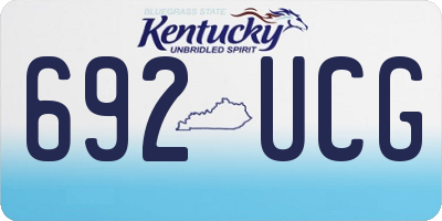 KY license plate 692UCG