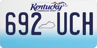 KY license plate 692UCH