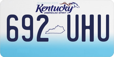 KY license plate 692UHU