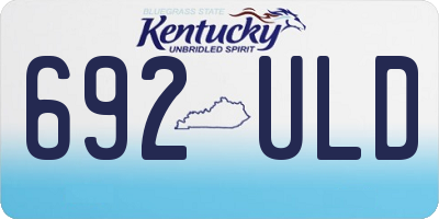 KY license plate 692ULD