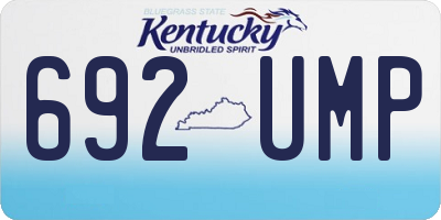KY license plate 692UMP