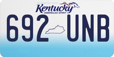 KY license plate 692UNB
