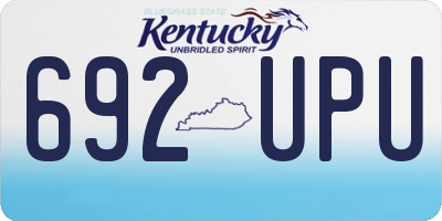 KY license plate 692UPU