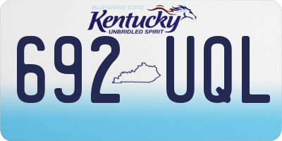 KY license plate 692UQL