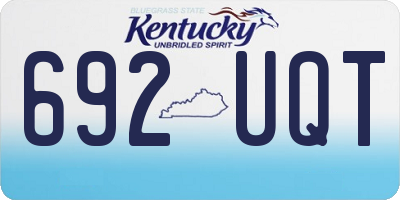 KY license plate 692UQT