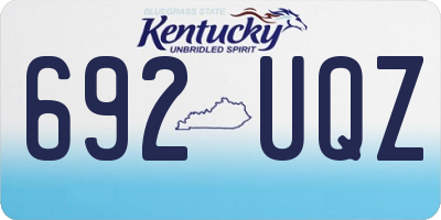 KY license plate 692UQZ