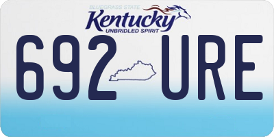 KY license plate 692URE