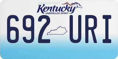 KY license plate 692URI