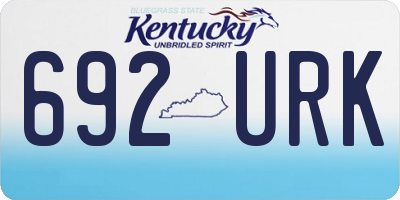 KY license plate 692URK