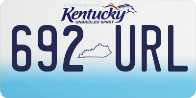 KY license plate 692URL