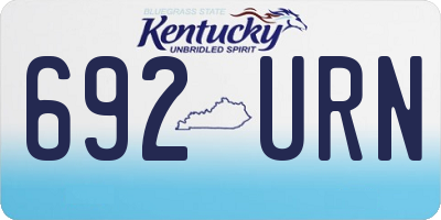 KY license plate 692URN
