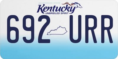 KY license plate 692URR