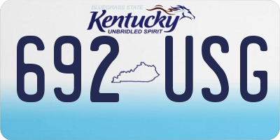 KY license plate 692USG