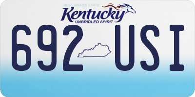 KY license plate 692USI