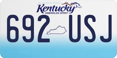 KY license plate 692USJ