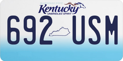 KY license plate 692USM