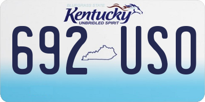KY license plate 692USO