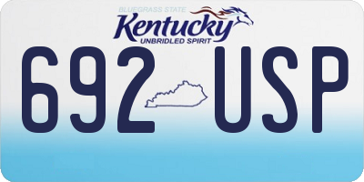 KY license plate 692USP