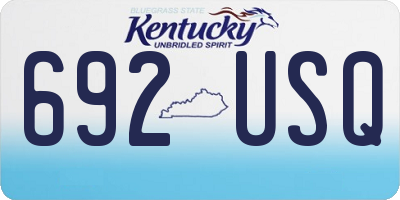 KY license plate 692USQ