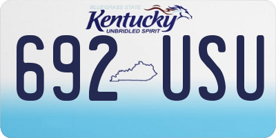 KY license plate 692USU