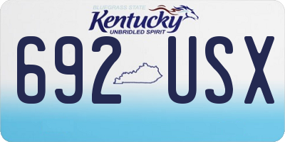KY license plate 692USX