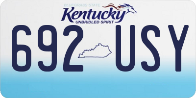 KY license plate 692USY