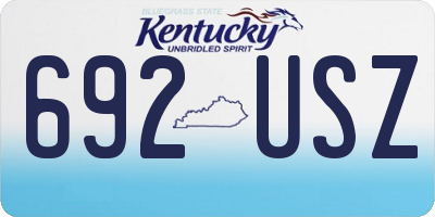 KY license plate 692USZ