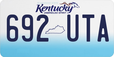 KY license plate 692UTA