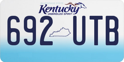 KY license plate 692UTB