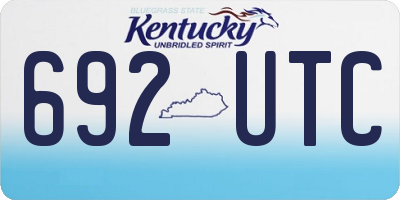 KY license plate 692UTC
