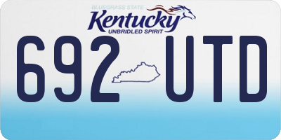 KY license plate 692UTD
