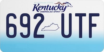 KY license plate 692UTF