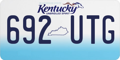 KY license plate 692UTG