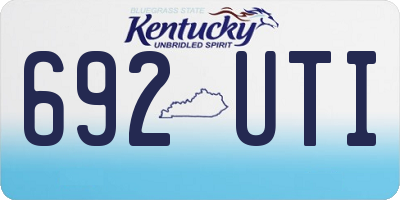 KY license plate 692UTI