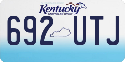 KY license plate 692UTJ