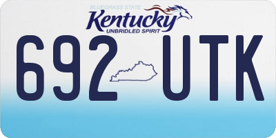 KY license plate 692UTK