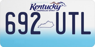 KY license plate 692UTL