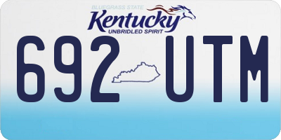 KY license plate 692UTM