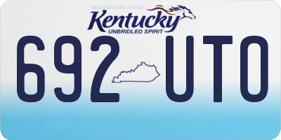 KY license plate 692UTO