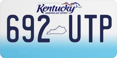 KY license plate 692UTP