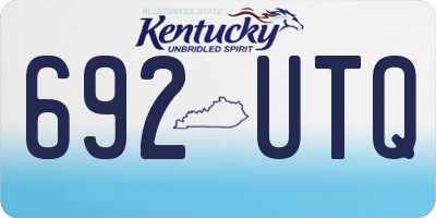 KY license plate 692UTQ