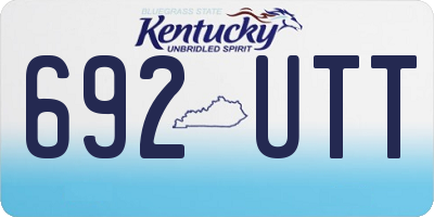 KY license plate 692UTT
