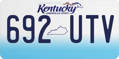 KY license plate 692UTV