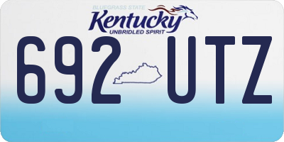 KY license plate 692UTZ