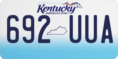 KY license plate 692UUA