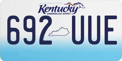 KY license plate 692UUE