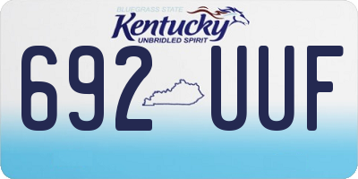 KY license plate 692UUF