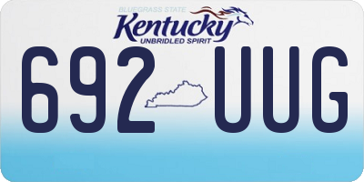 KY license plate 692UUG